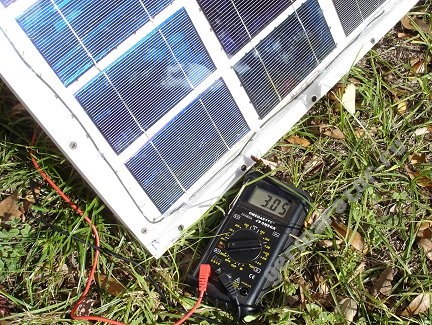 Тестирование генерируемого тока солнечной батареи
