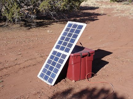 Солнечная батарея в рабочих условиях